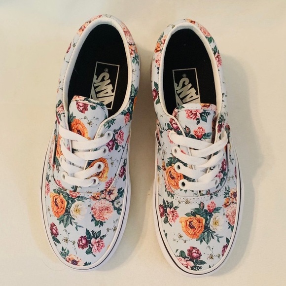 VANS Floral Lace Up Sneakers - Picture 6 of 8